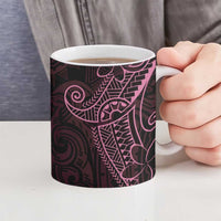 Black Pink Polynesian Tribal Ceramic Mug LT9 - Polynesian Pride
