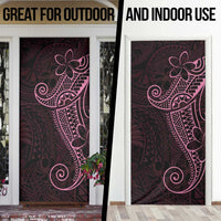 Black Pink Polynesian Tribal Door Cover LT9 - Polynesian Pride