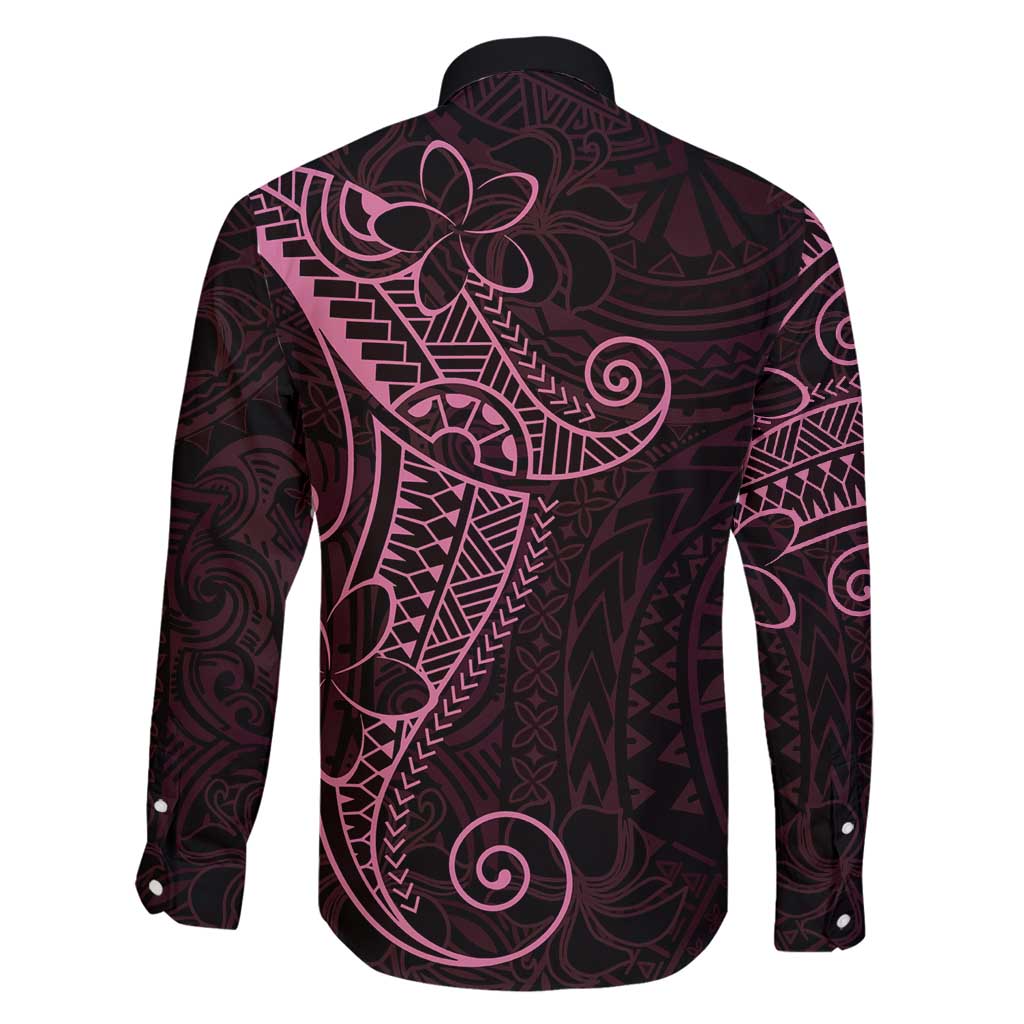 Black Pink Polynesian Tribal Family Matching Tank Maxi Dress and Hawaiian Shirt - Polynesian Pride