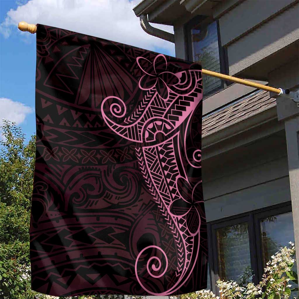 Black Pink Polynesian Tribal Garden Flag - Polynesian Pride