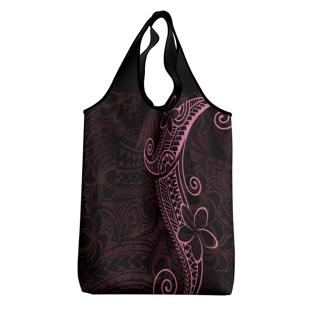 Black Pink Polynesian Tribal Grocery Bag LT9 - Polynesian Pride