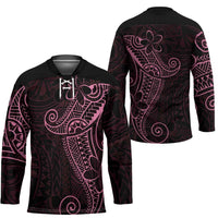 Black Pink Polynesian Tribal Hockey Jersey LT9 - Polynesian Pride