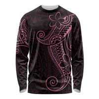 Black Pink Polynesian Tribal Long Sleeve Shirt LT9 Unisex Pink - Polynesian Pride