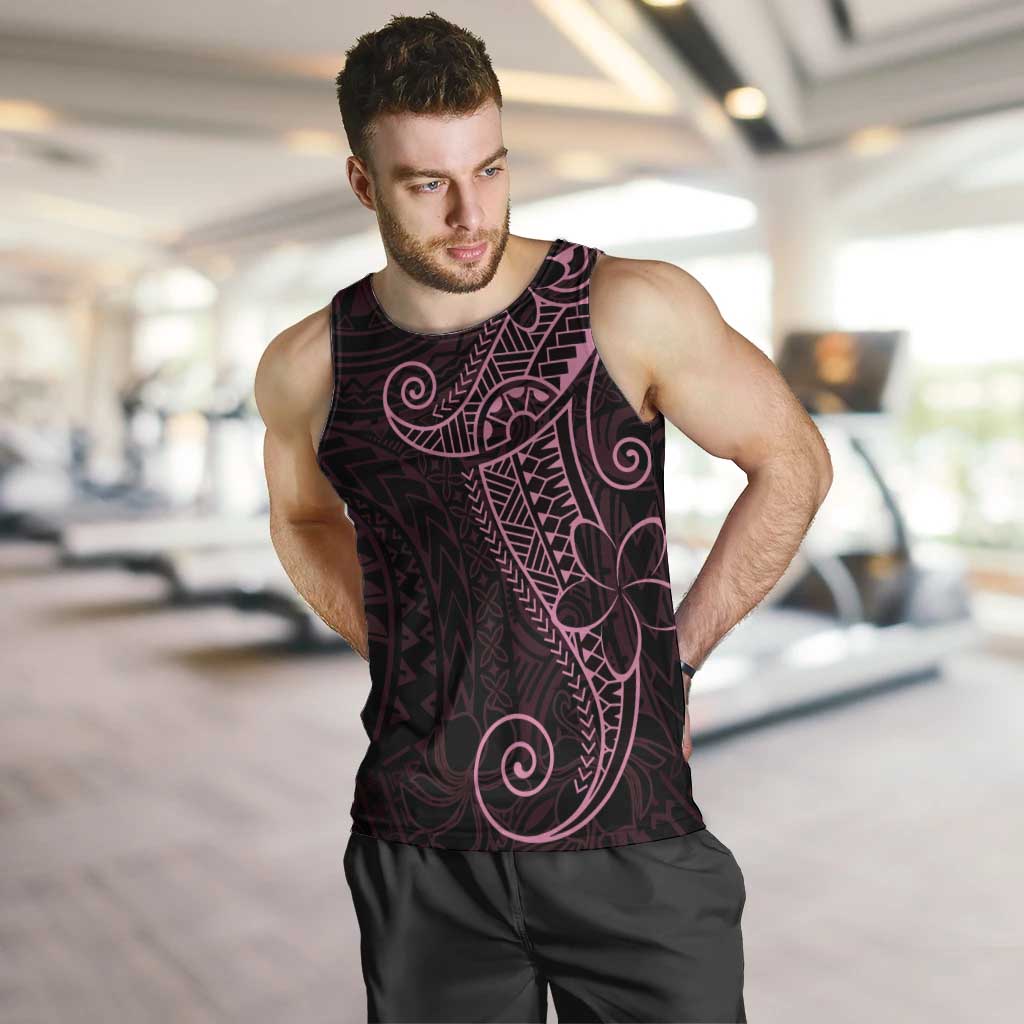Black Pink Polynesian Tribal Men Tank Top LT9 Pink - Polynesian Pride