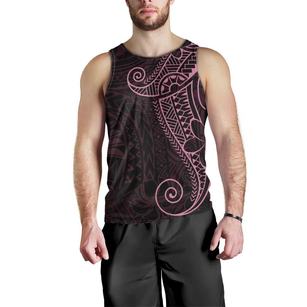 Black Pink Polynesian Tribal Men Tank Top LT9 - Polynesian Pride
