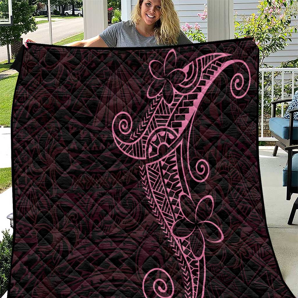 Black Pink Polynesian Tribal Quilt - Polynesian Pride