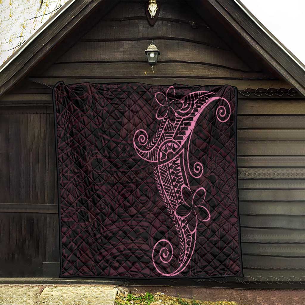 Black Pink Polynesian Tribal Quilt - Polynesian Pride