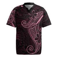 Black Pink Polynesian Tribal Rugby Jersey LT9 Pink - Polynesian Pride