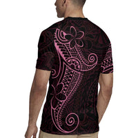 Black Pink Polynesian Tribal Rugby Jersey LT9 - Polynesian Pride