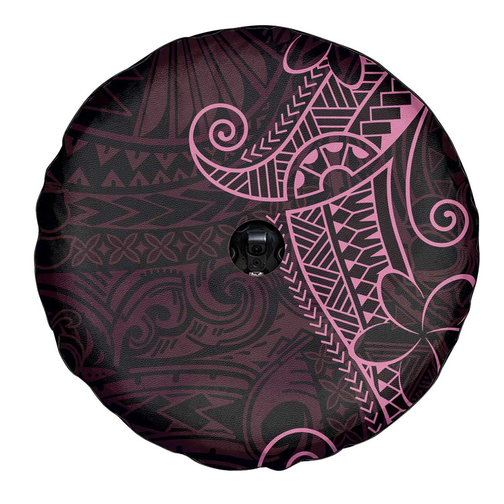 Black Pink Polynesian Tribal Spare Tire Cover - Polynesian Pride