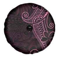 Black Pink Polynesian Tribal Spare Tire Cover - Polynesian Pride