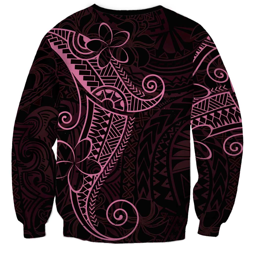 Black Pink Polynesian Tribal Sweatshirt LT9 - Polynesian Pride