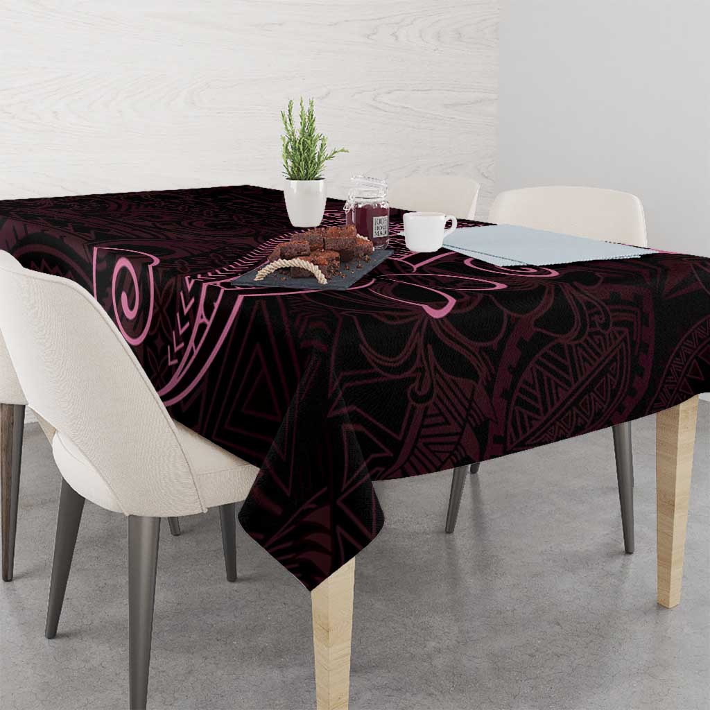 Black Pink Polynesian Tribal Tablecloth LT9 - Polynesian Pride