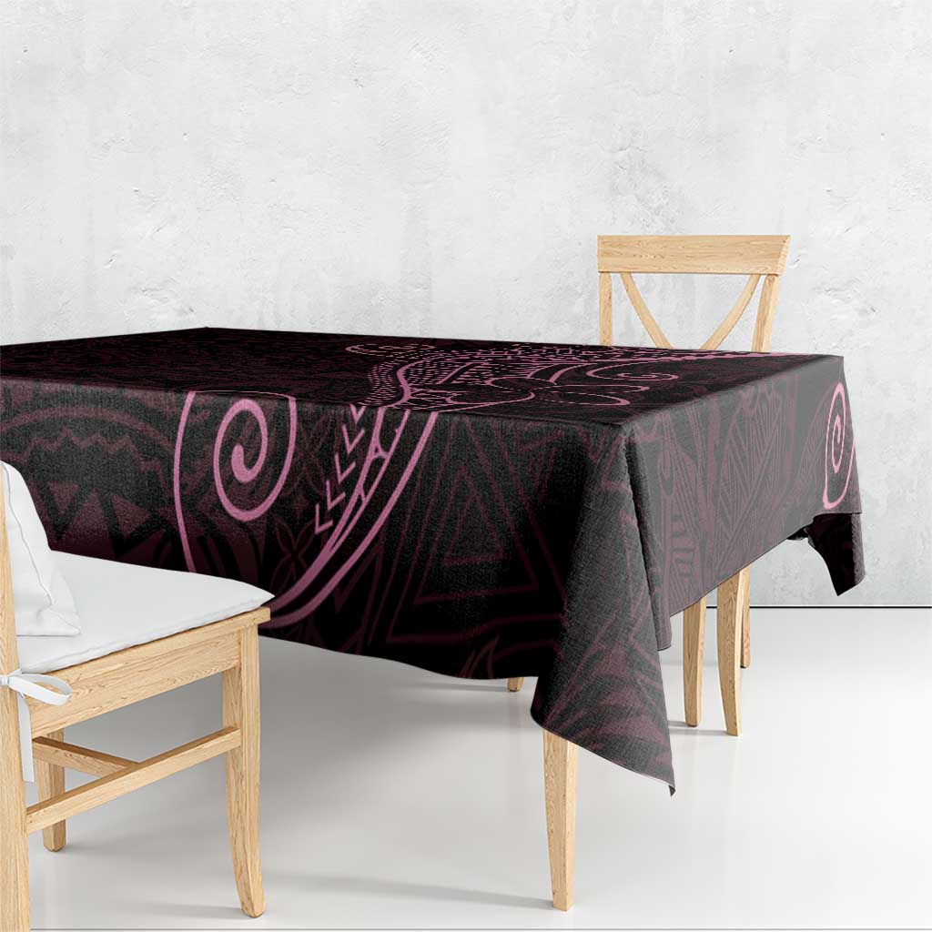 Black Pink Polynesian Tribal Tablecloth LT9 - Polynesian Pride