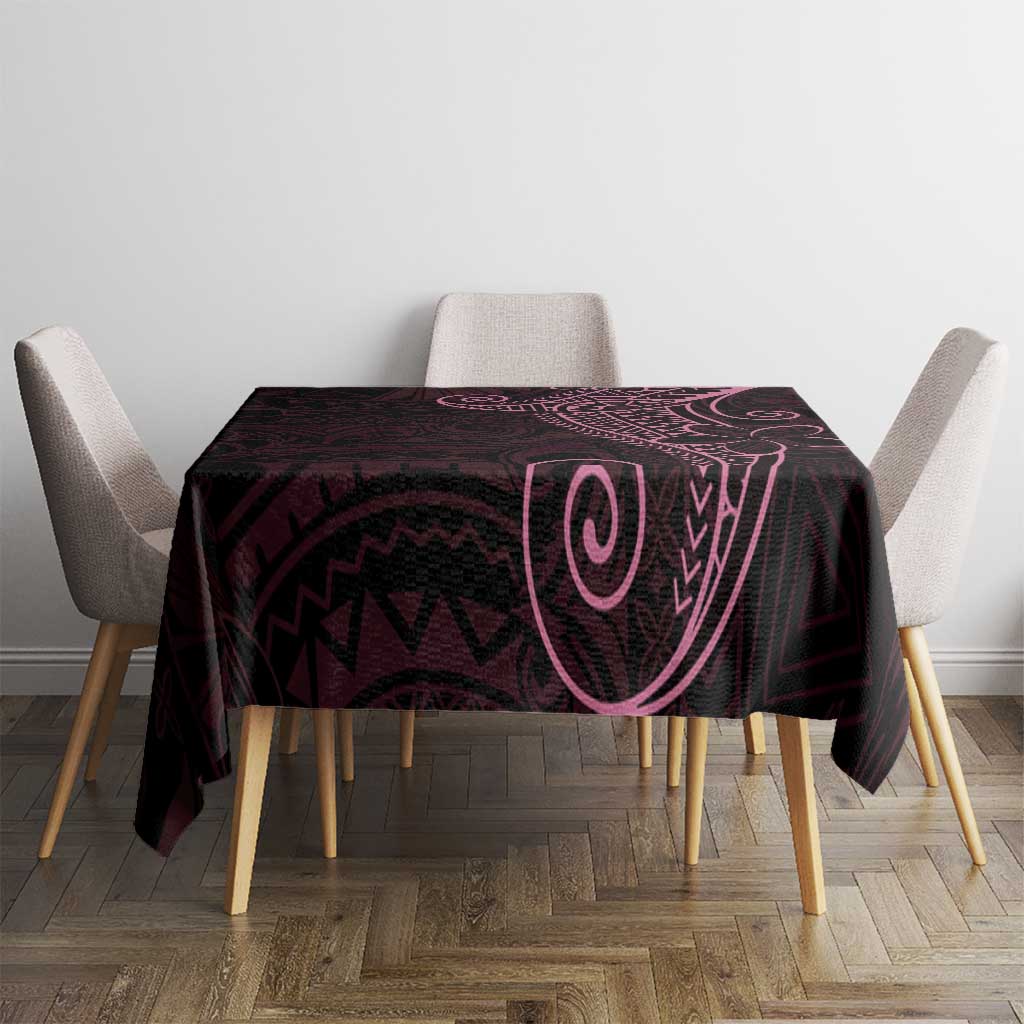 Black Pink Polynesian Tribal Tablecloth LT9 - Polynesian Pride