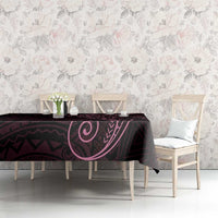 Black Pink Polynesian Tribal Tablecloth LT9 - Polynesian Pride