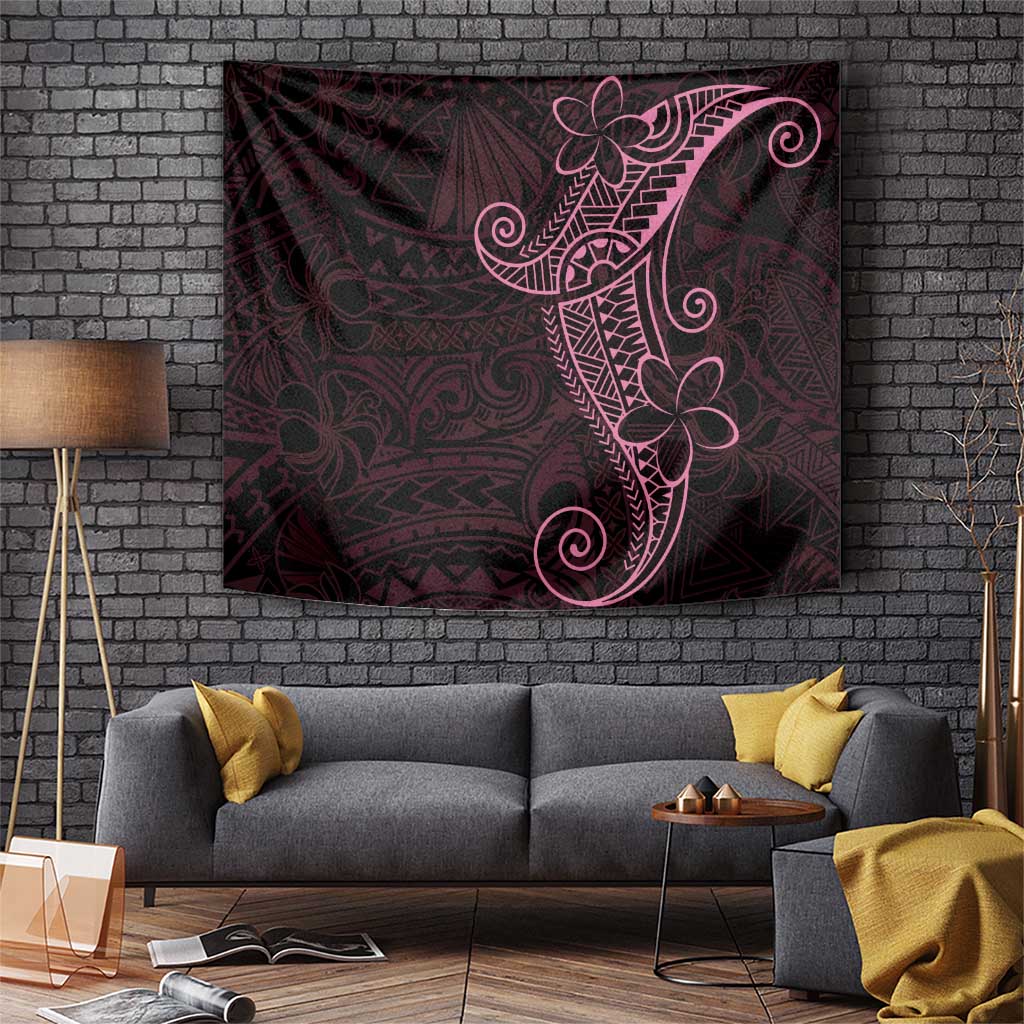 Black Pink Polynesian Tribal Tapestry - Polynesian Pride