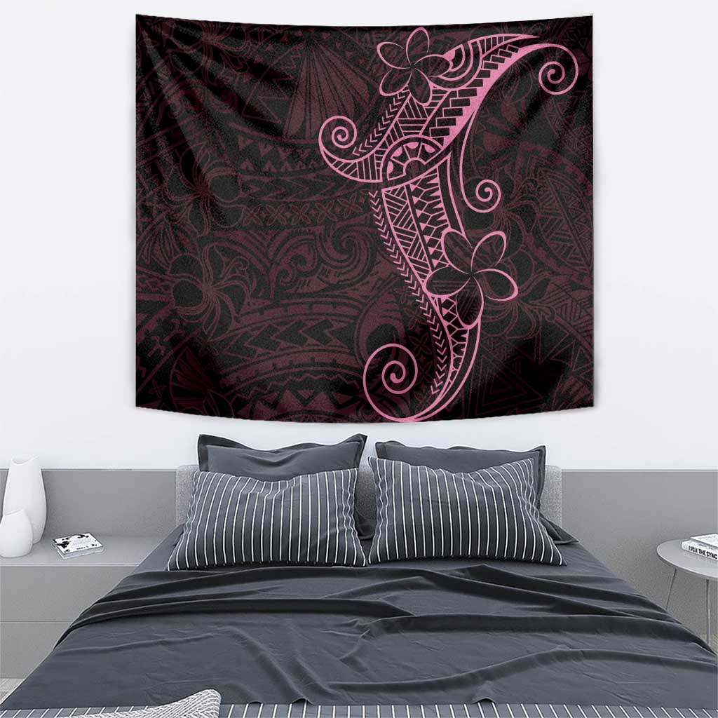 Black Pink Polynesian Tribal Tapestry - Polynesian Pride