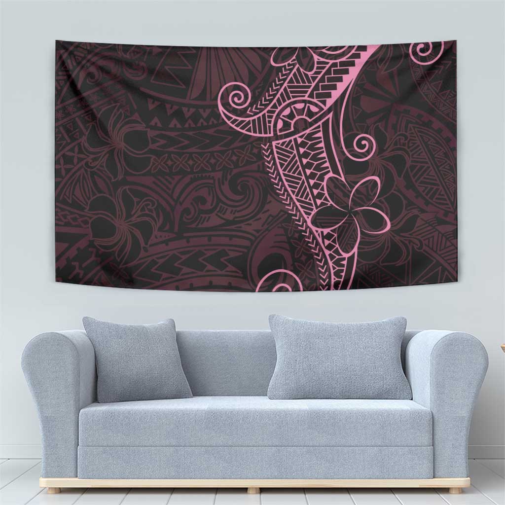 Black Pink Polynesian Tribal Tapestry - Polynesian Pride