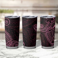 Black Pink Polynesian Tribal Tumbler Cup - Polynesian Pride