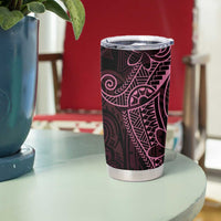Black Pink Polynesian Tribal Tumbler Cup - Polynesian Pride