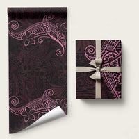 Black Pink Polynesian Tribal Wrapping Paper LT9 58" × 23" Pink - Polynesian Pride
