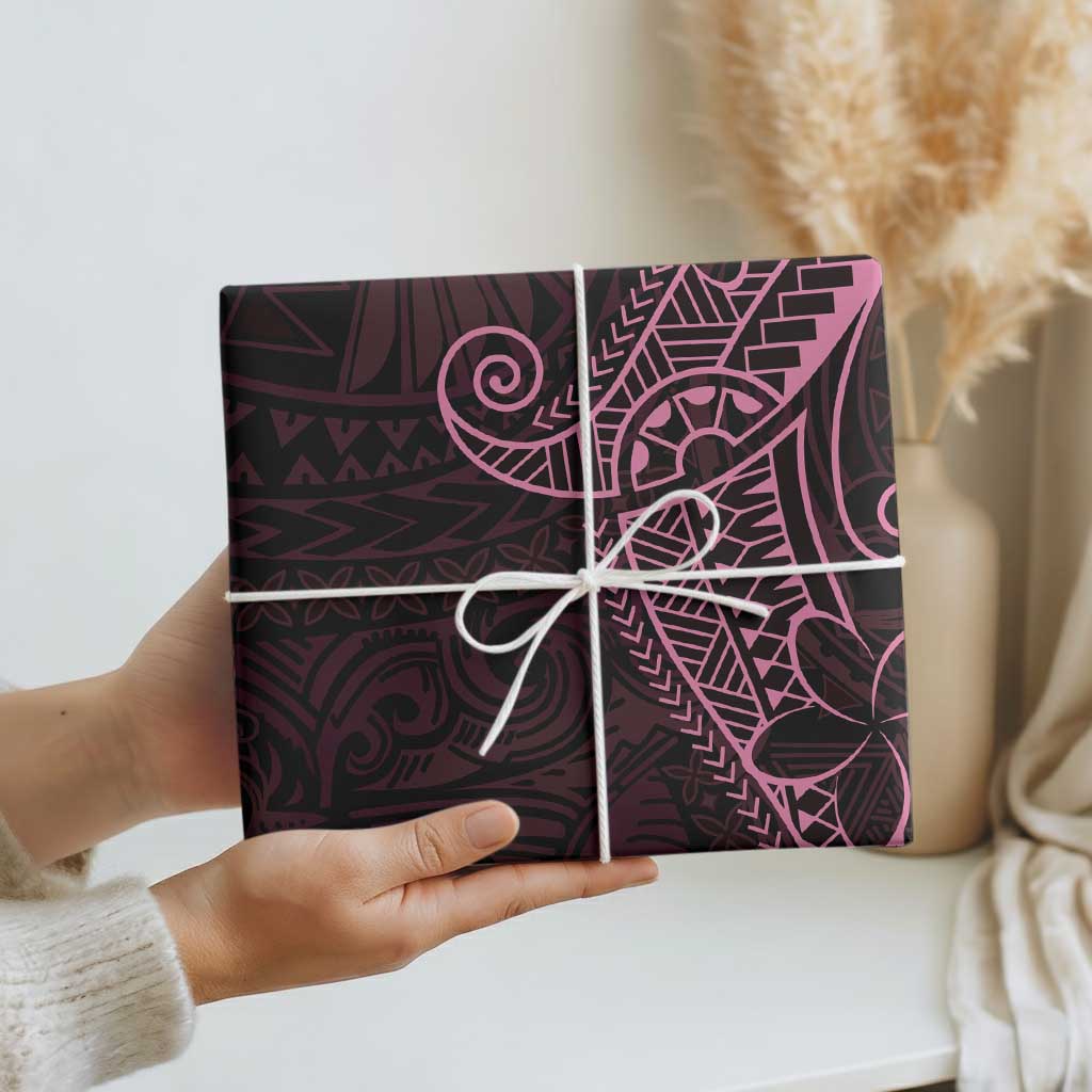 Black Pink Polynesian Tribal Wrapping Paper LT9 - Polynesian Pride
