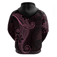 Black Pink Polynesian Tribal Zip Hoodie - Polynesian Pride