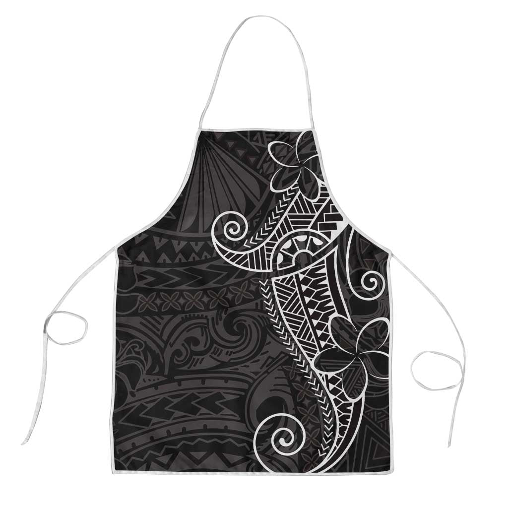 Black White Polynesian Tribal Apron LT9 White - Polynesian Pride