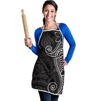 Black White Polynesian Tribal Apron LT9 - Polynesian Pride