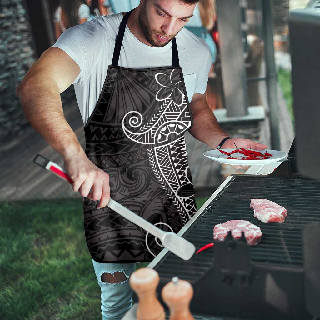 Black White Polynesian Tribal Apron LT9 - Polynesian Pride