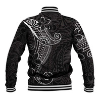 Black White Polynesian Tribal Baseball Jacket LT9 - Polynesian Pride