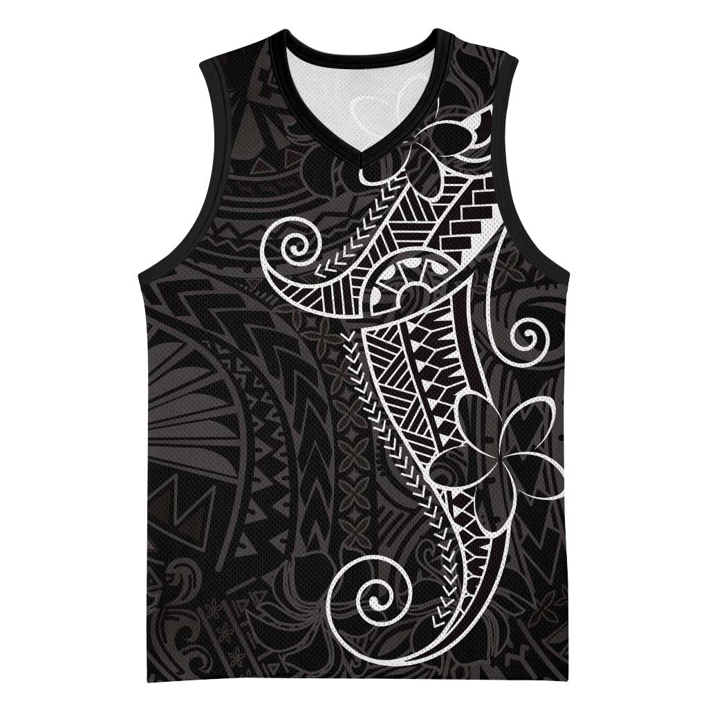 Black White Polynesian Tribal Basketball Jersey LT9 Unisex White - Polynesian Pride