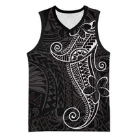 Black White Polynesian Tribal Basketball Jersey LT9 Unisex White - Polynesian Pride