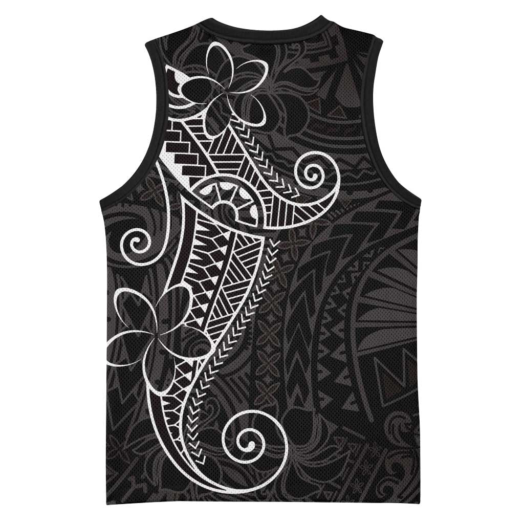 Black White Polynesian Tribal Basketball Jersey LT9 - Polynesian Pride