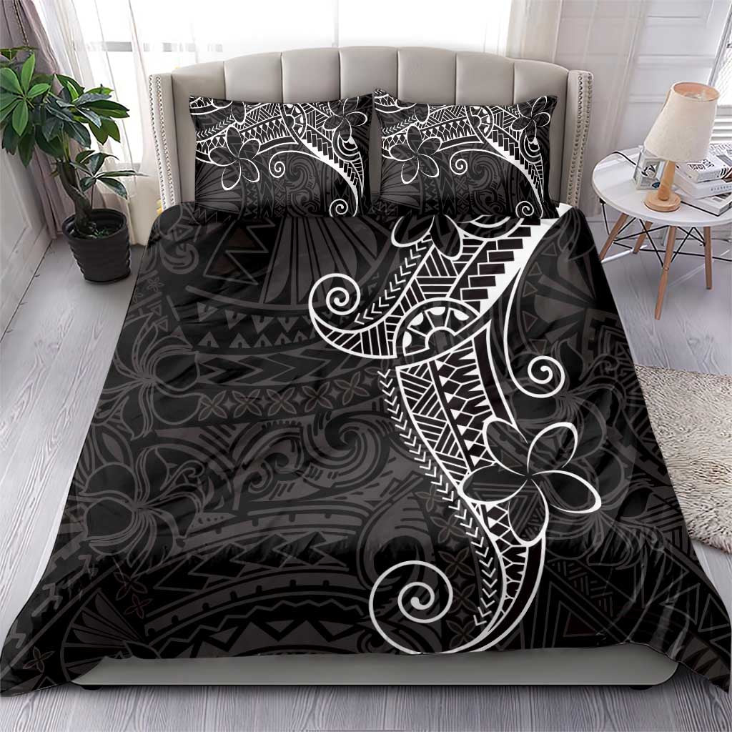 Black White Polynesian Tribal Bedding Set - Polynesian Pride