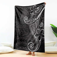 Black White Polynesian Tribal Blanket - Polynesian Pride