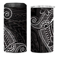 Black White Polynesian Tribal 4 in 1 Can Cooler Tumbler LT9 One Size: 16 oz White - Polynesian Pride