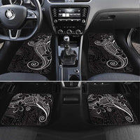 Black White Polynesian Tribal Car Mats LT9 Set 4pcs White - Polynesian Pride