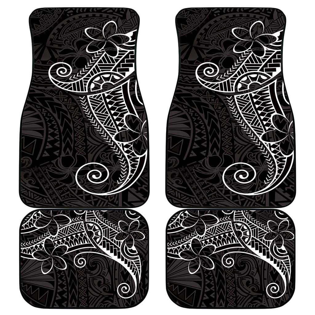 Black White Polynesian Tribal Car Mats LT9 - Polynesian Pride