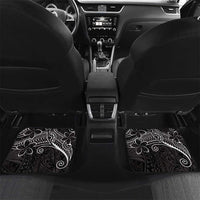 Black White Polynesian Tribal Car Mats LT9 Set 2pcs - Back White - Polynesian Pride