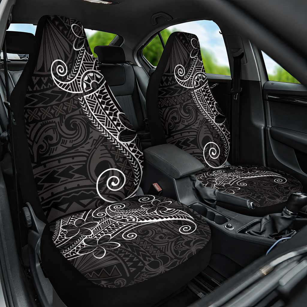 Black White Polynesian Tribal Car Seat Cover - Polynesian Pride