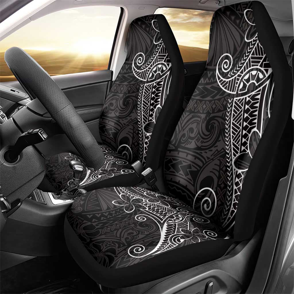 Black White Polynesian Tribal Car Seat Cover - Polynesian Pride