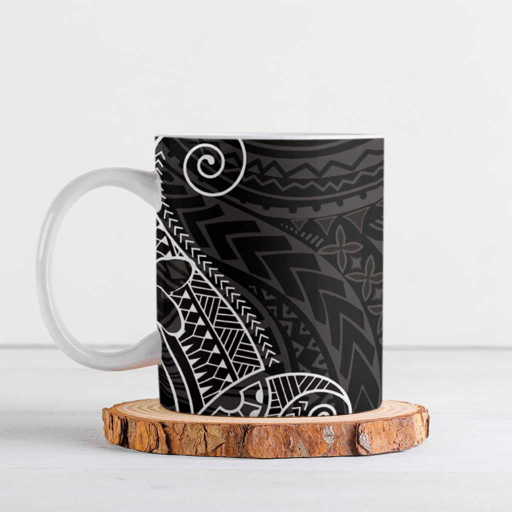Black White Polynesian Tribal Ceramic Mug LT9 White - Polynesian Pride