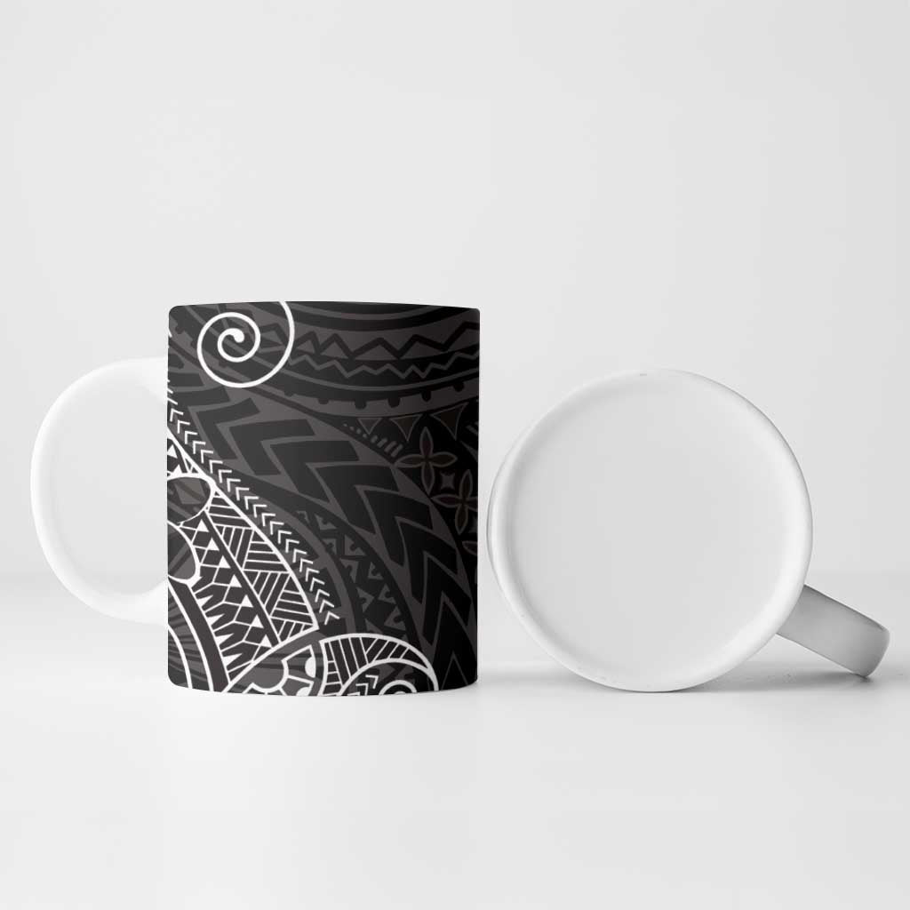 Black White Polynesian Tribal Ceramic Mug LT9 - Polynesian Pride