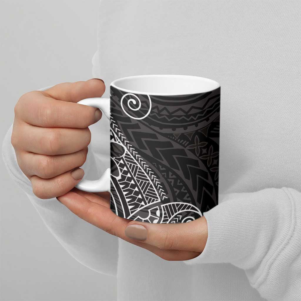 Black White Polynesian Tribal Ceramic Mug LT9 - Polynesian Pride