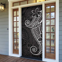 Black White Polynesian Tribal Door Cover LT9 - Polynesian Pride
