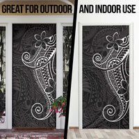 Black White Polynesian Tribal Door Cover LT9 - Polynesian Pride