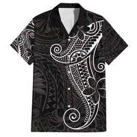 Black White Polynesian Tribal Family Matching Long Sleeve Bodycon Dress and Hawaiian Shirt - Polynesian Pride