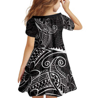 Black White Polynesian Tribal Family Matching Puletasi and Hawaiian Shirt LT9 - Polynesian Pride